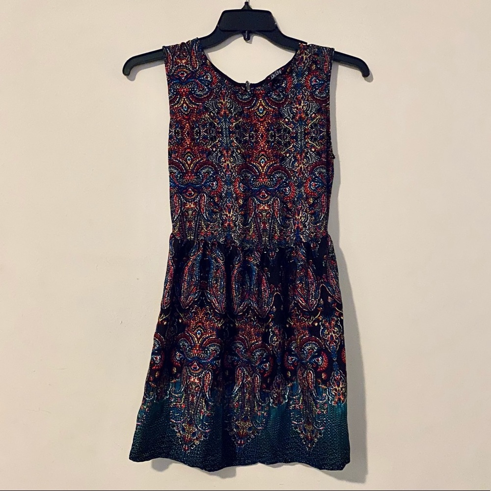 Unique Tribal/Paisley Print Dress - Size M